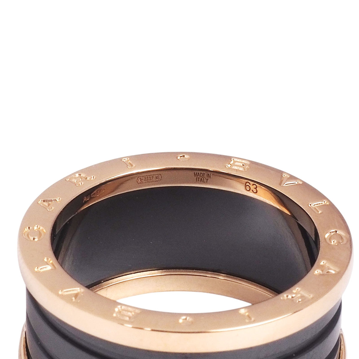 Bulgari 345853 Rose Gold Ceramic 4-Band Ring