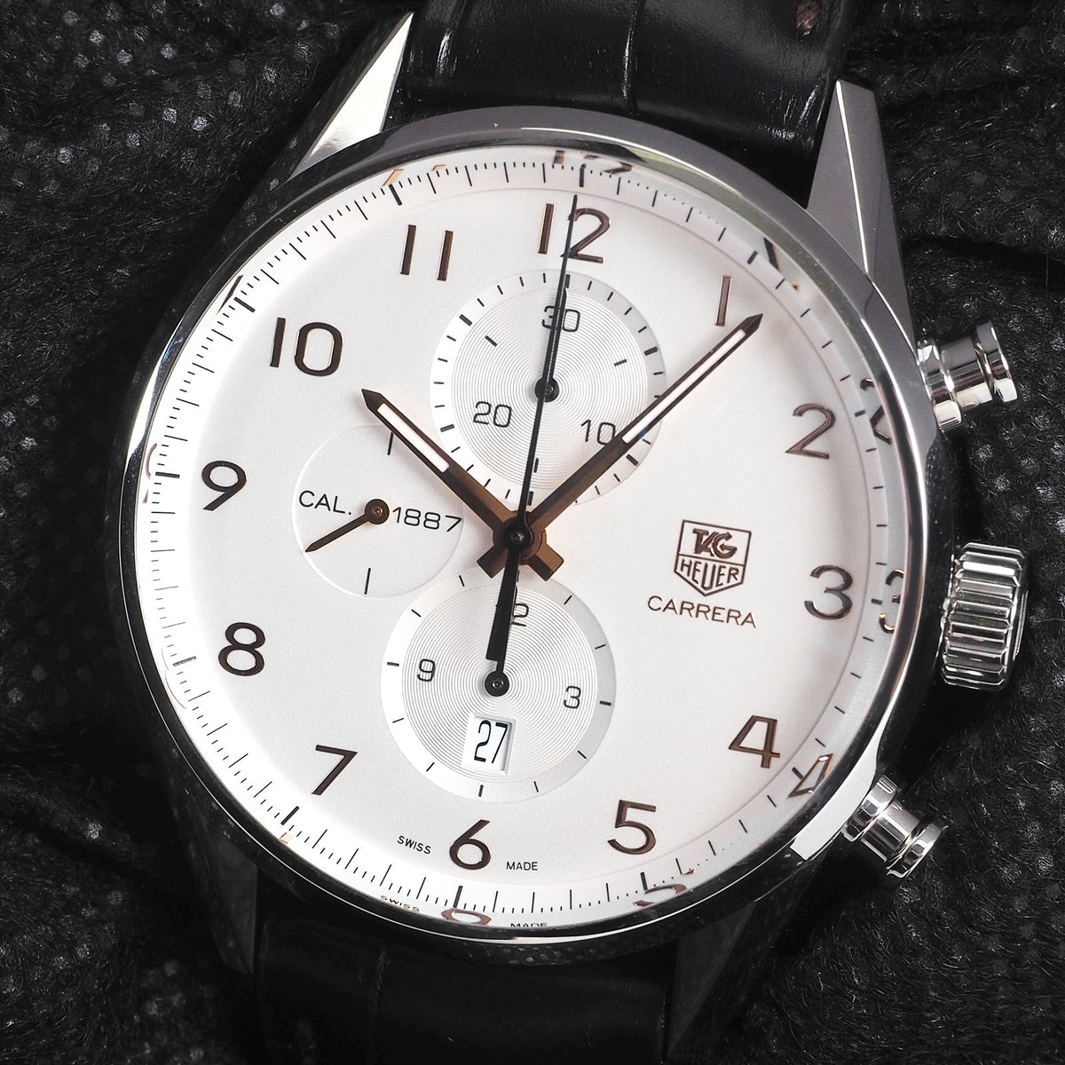 TAG Heuer CAR2012 Carrera Automatic Leather Band Watch