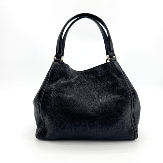 Gucci Soho Interlocking G Leather Tote Bag Black