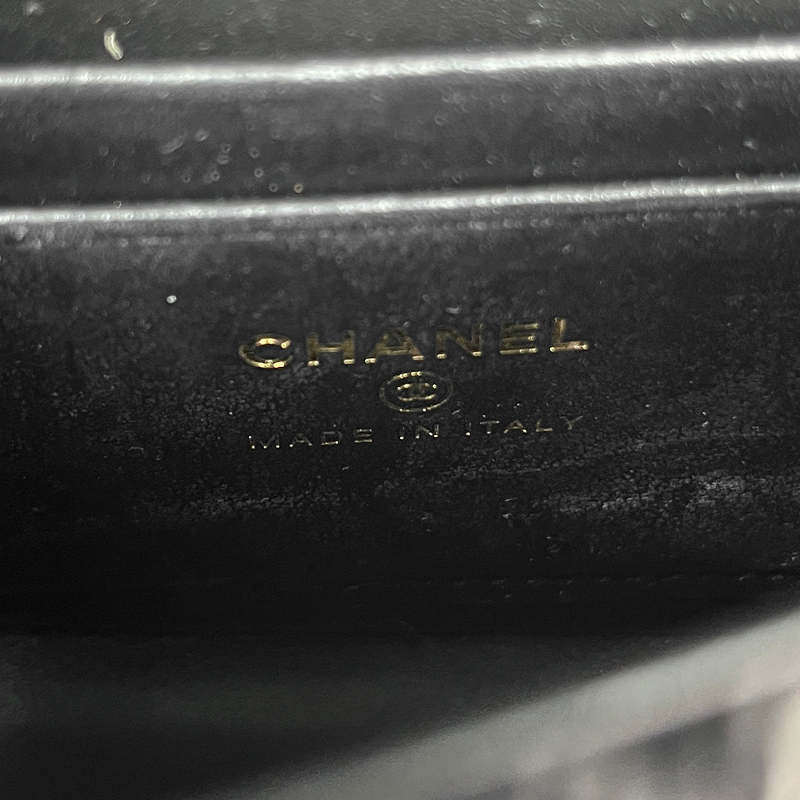 Chanel Black Denim Top Handle Bag
