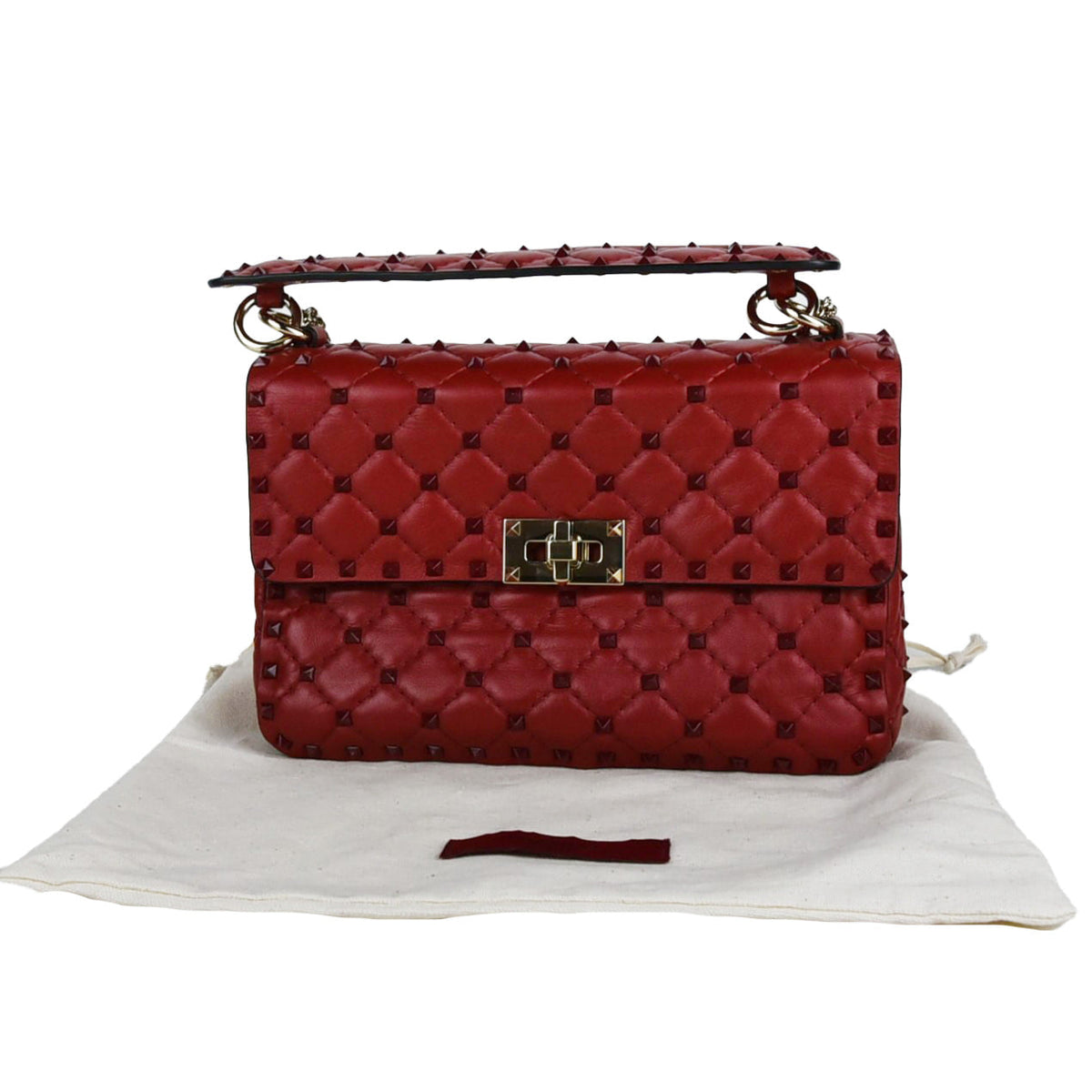 Spike stud top handle shoulder bag crossbody bag