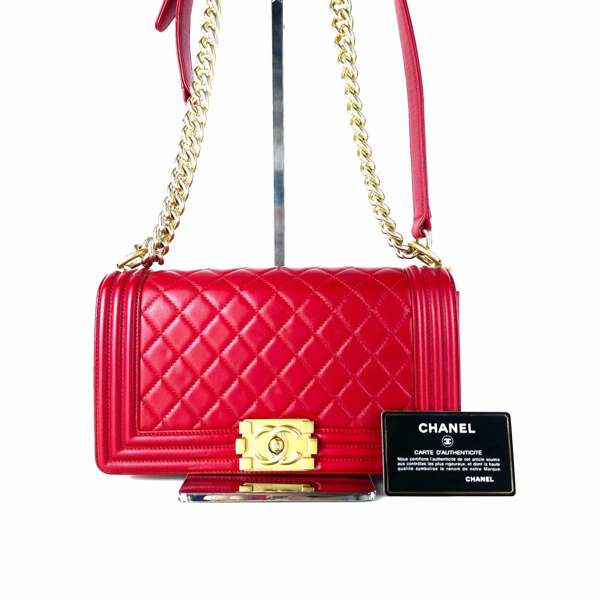 Medium Boy Lambskin Flap Shoulder Bag Crossbody Bag A67086