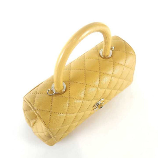 Small Caviar Coco Handle Tote Bag Shoulder Bag 23