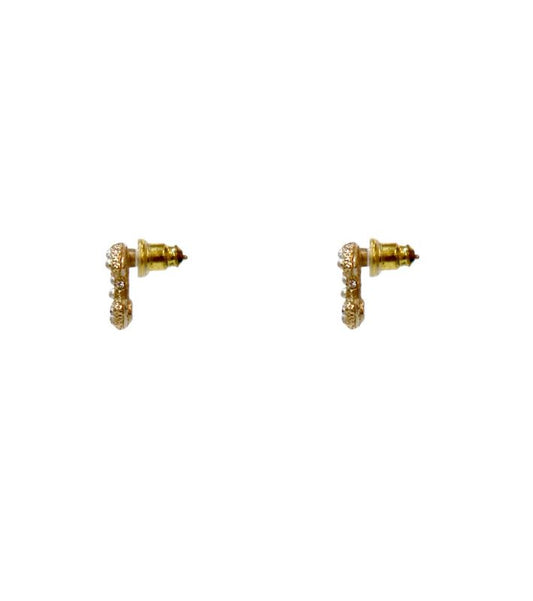 Chanel CC Pearl Cubic Earrings