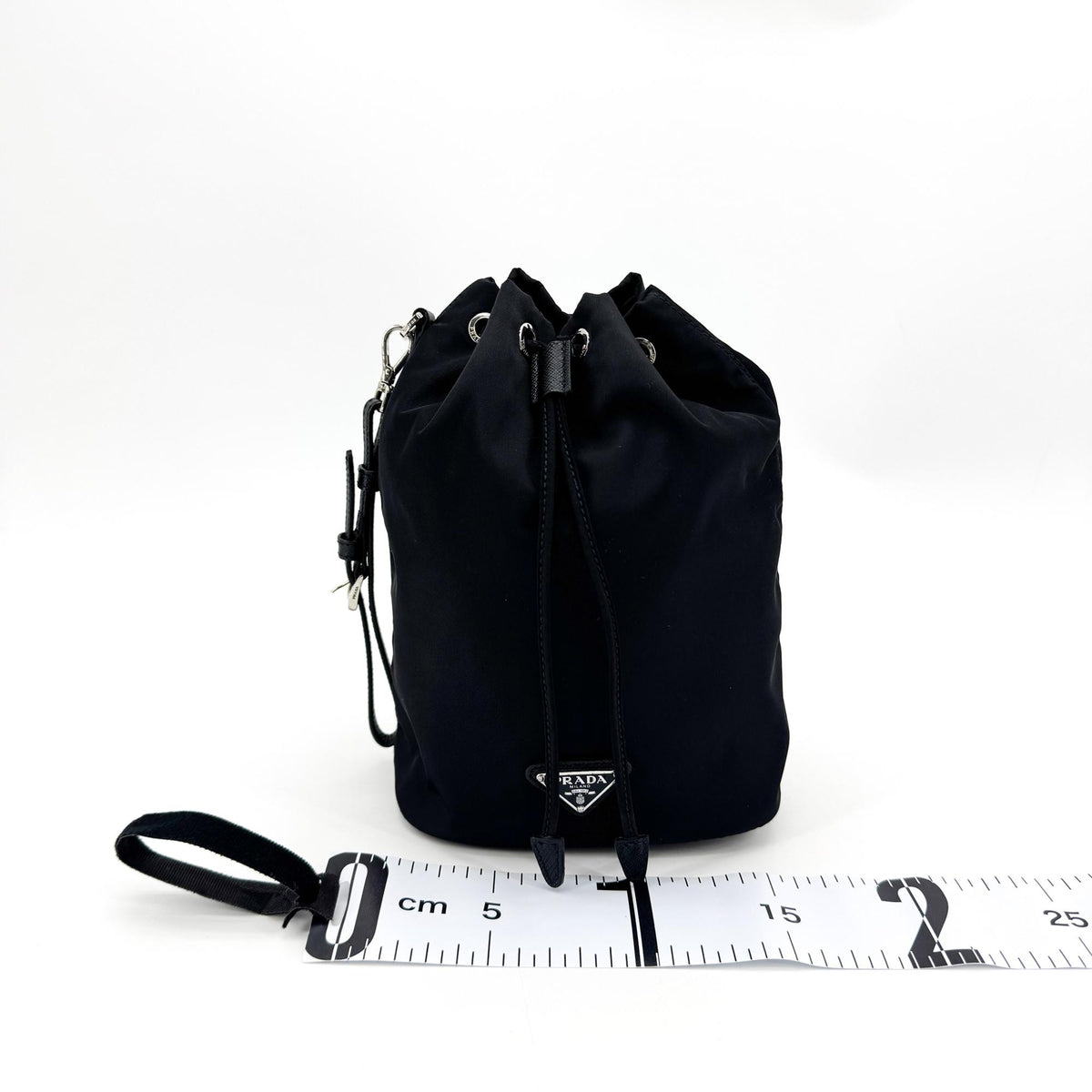 Prada Re-Nylon Bucket Clutch Black