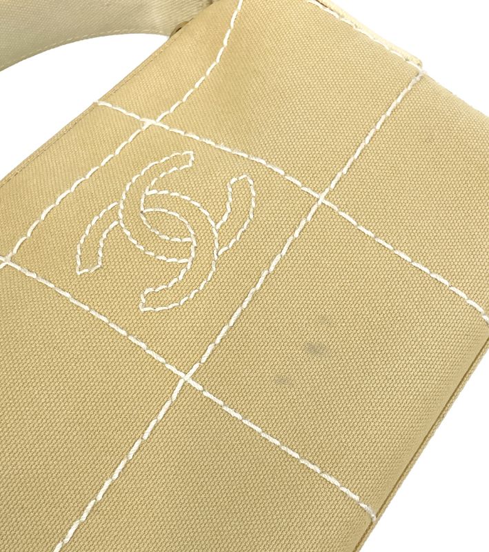 Chanel Beige Fabric Shoulder Bag