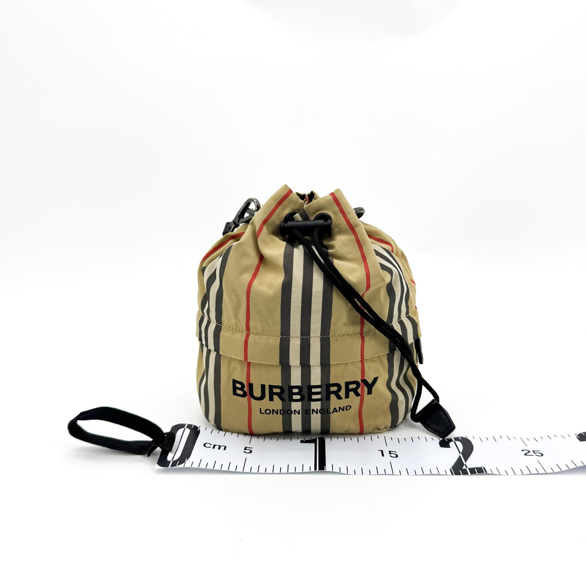 Burberry Phoebe Icon Stripe Econyl Drawcord Pouch