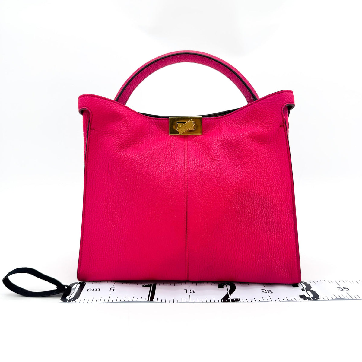 Fendi Peekaboo X-Lite Medium Tote Bag Pink Gold Hardware