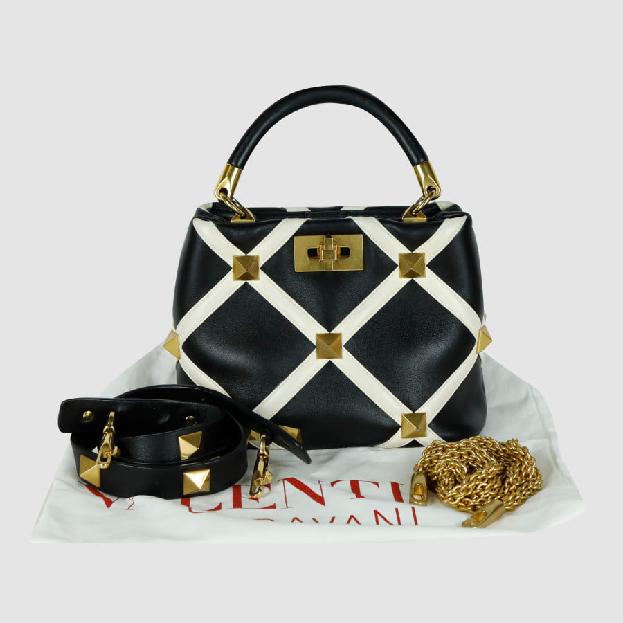 Roman studded bucket bag tote bag shoulder bag