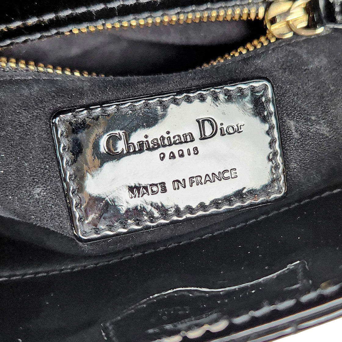 Dior Small Black Faden Lady Bag