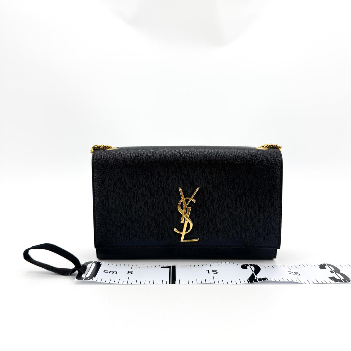 Saint Laurent Monogram Kate Small Shoulder Bag Black Gold Hardware