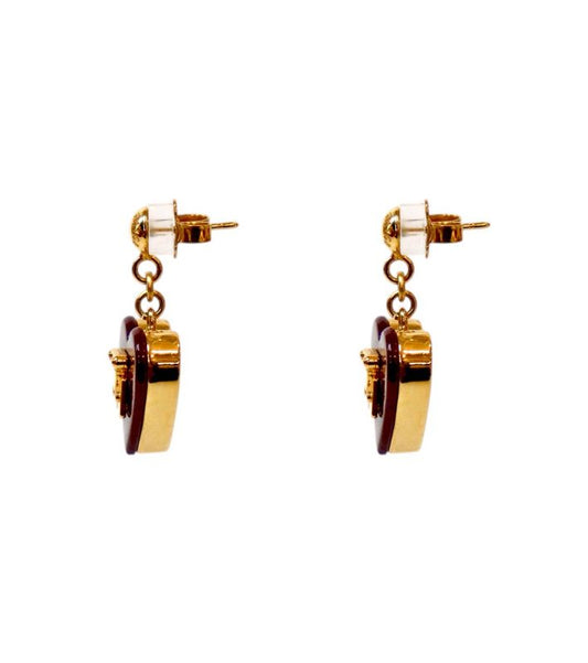 Louis Vuitton Lockme Heart Gold Earrings