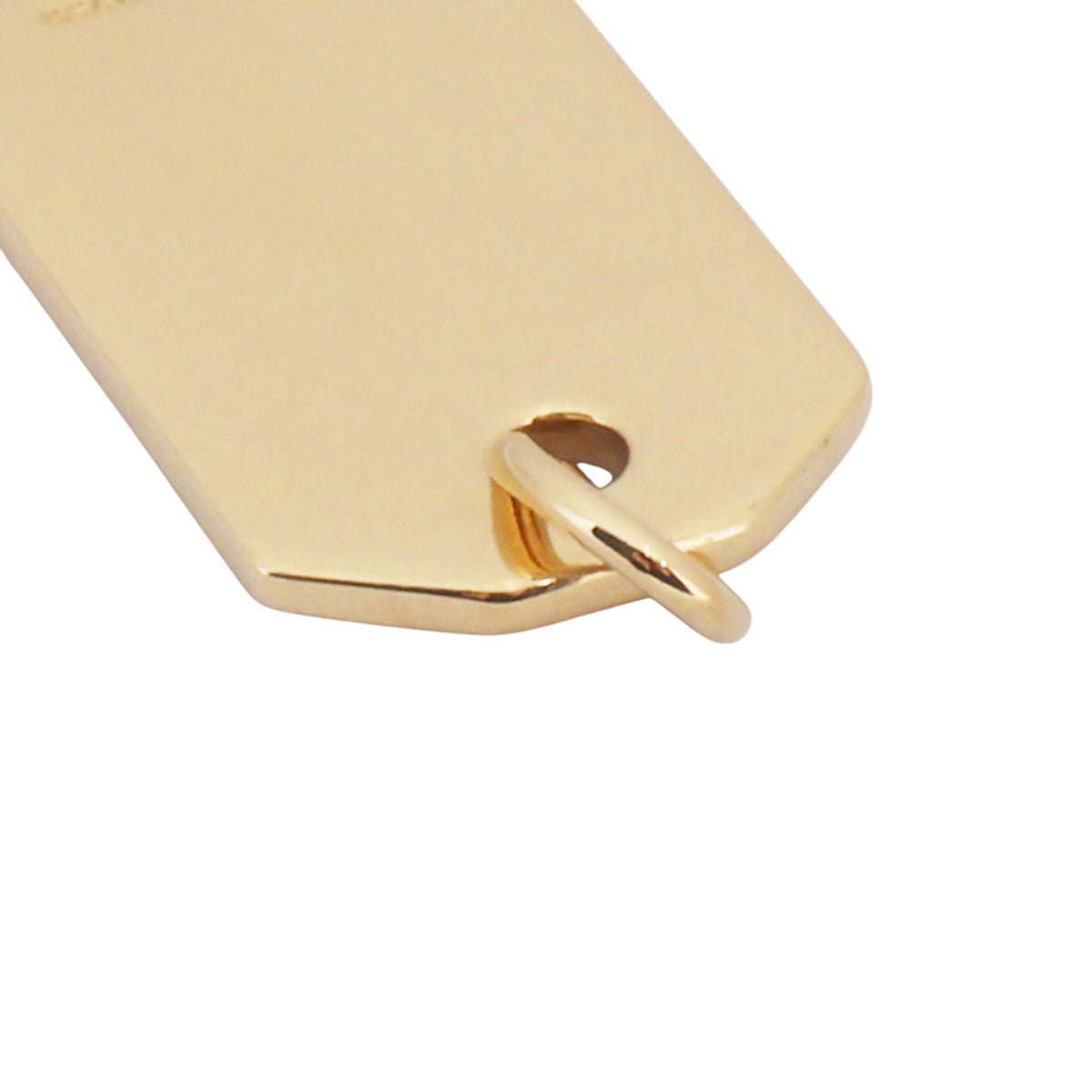 Tiffany yellow gold tag charm pendant