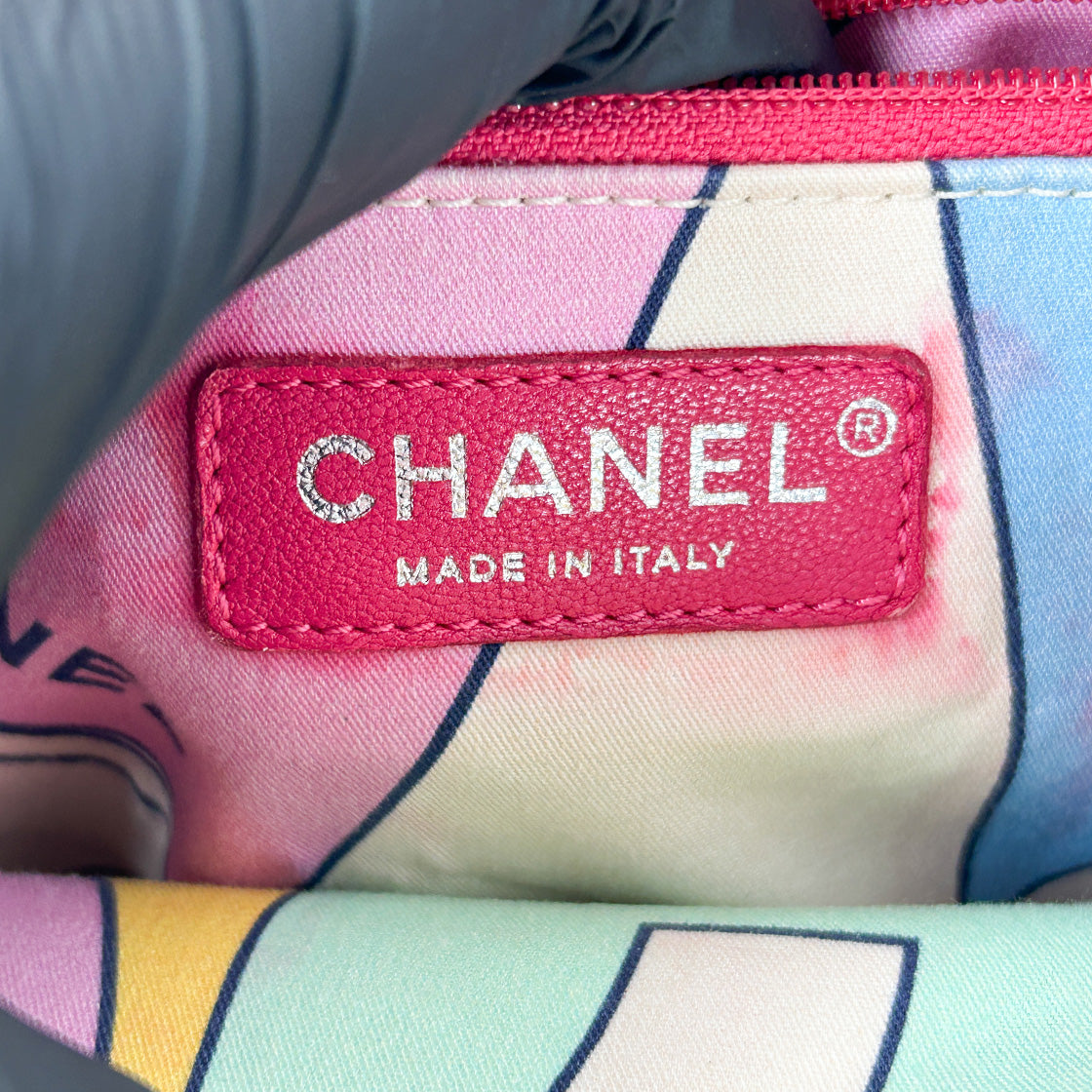Chanel Pink Shearling Backpack