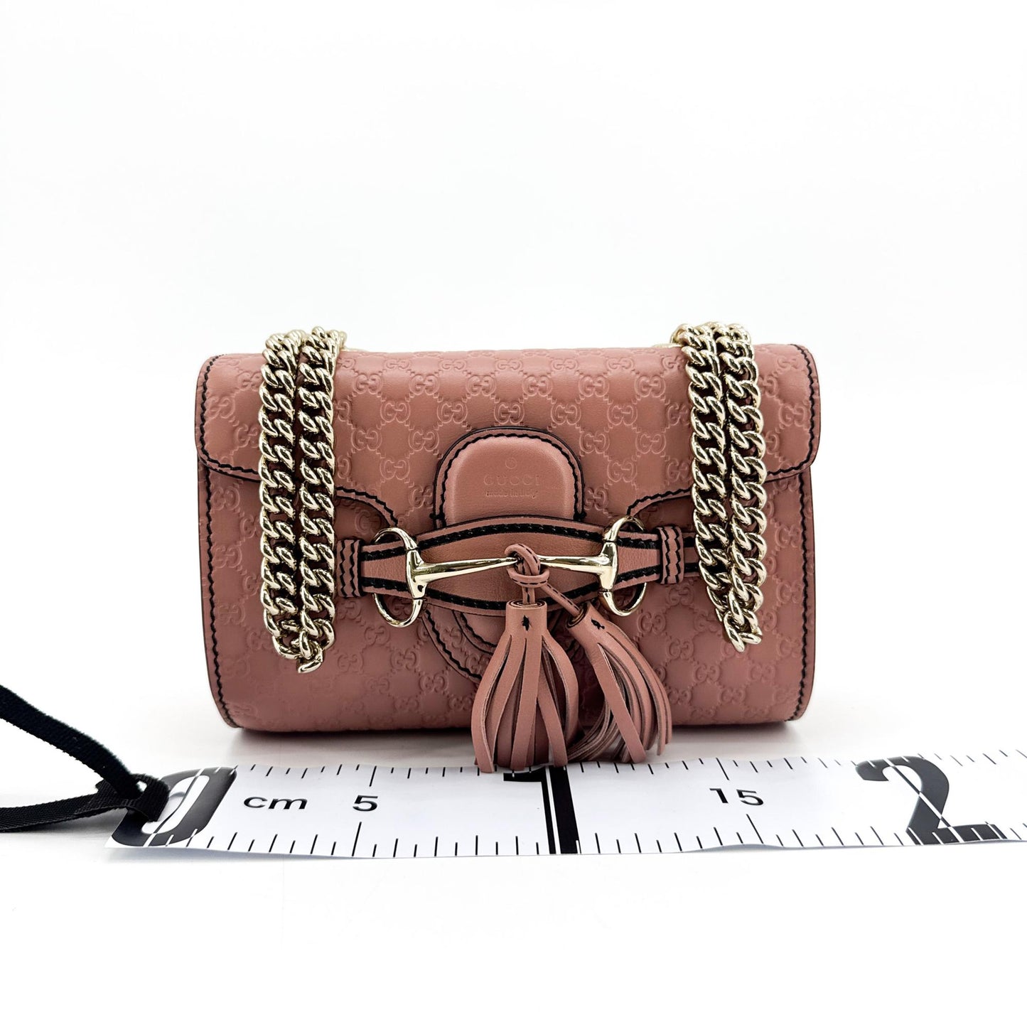 Gucci Microguccissima Emily Mini Chain Shoulder Bag Pink