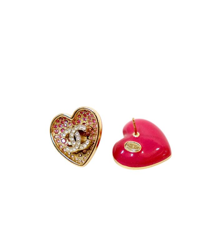 Chanel Gradient Heart Earrings