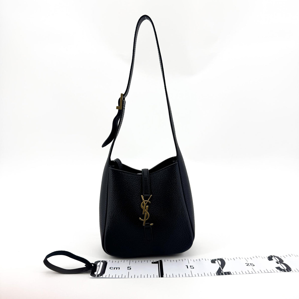 Saint Laurent Le 5 A 7 Mini Hobo Bag Black Gold Hardware