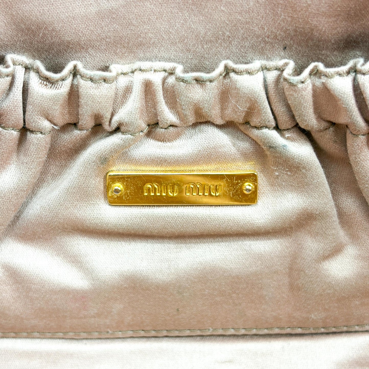 Miu Miu Matelassé Coke Crystal Lock Clutch Bag Pink