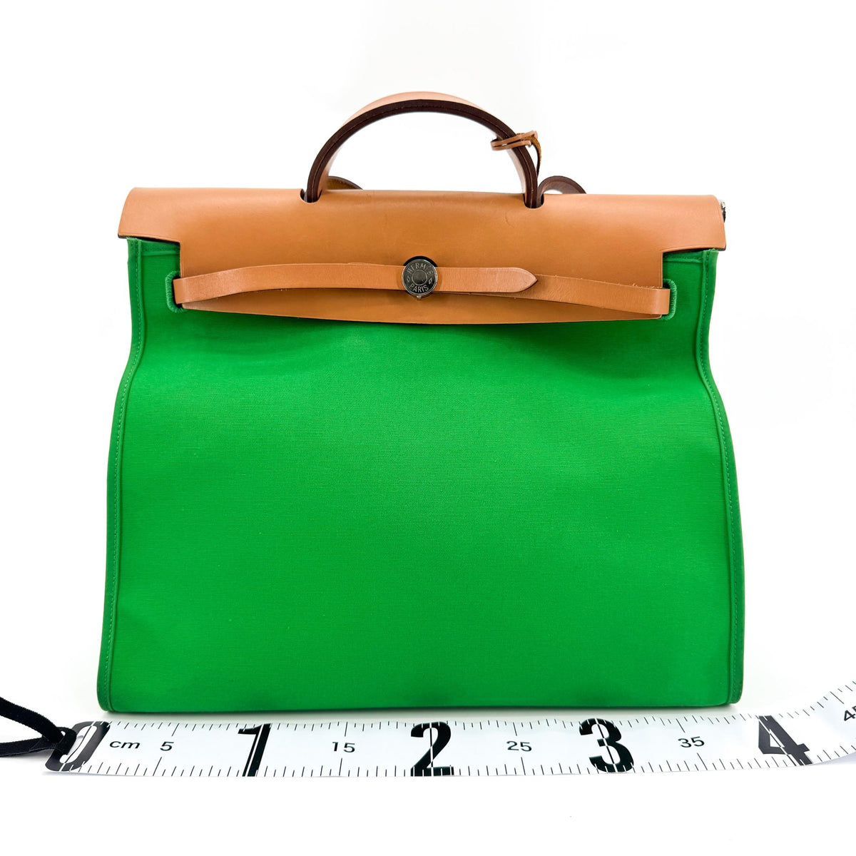 Hermès Herbag 31 Green Natural