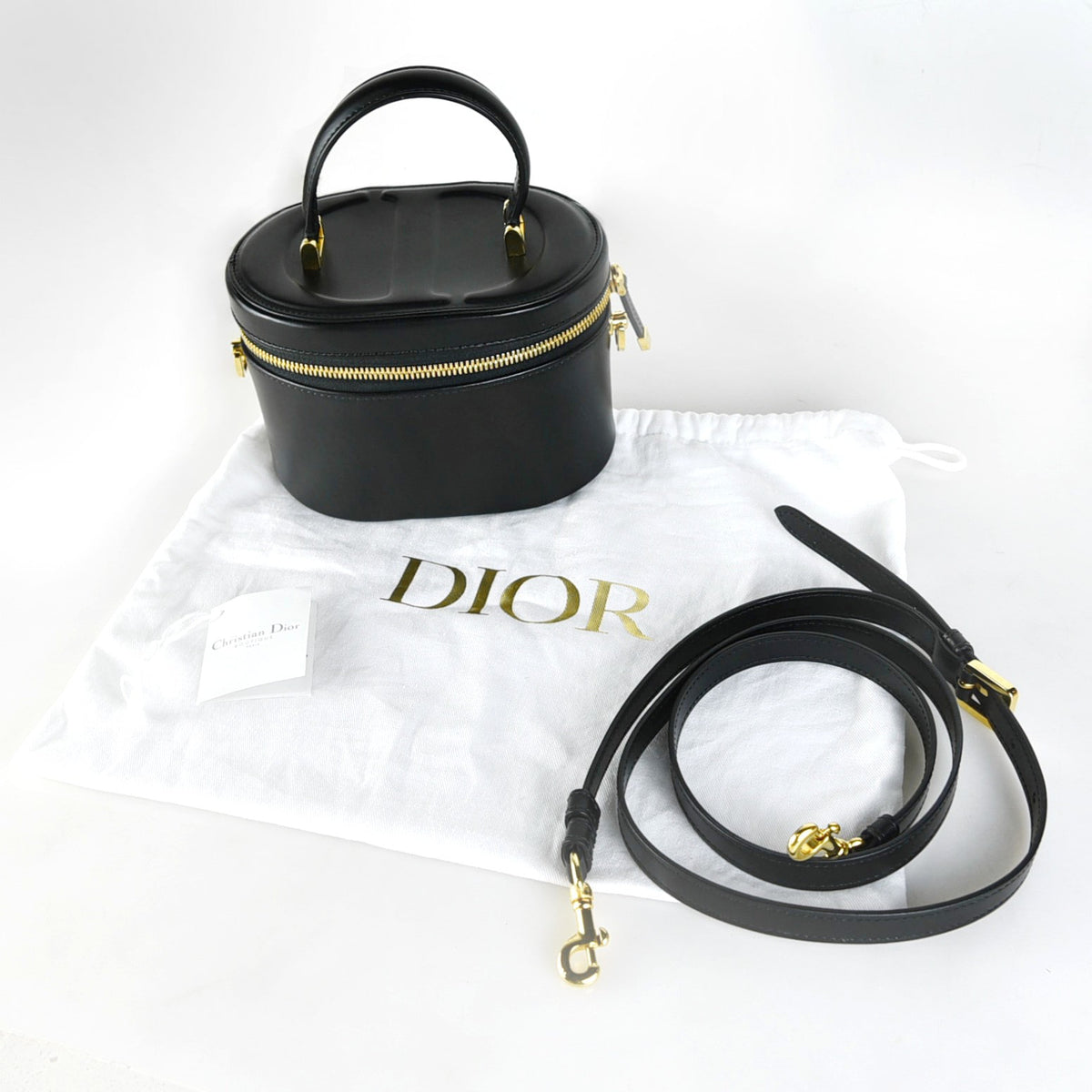 Small CD Signature Vanity Case Tote Bag Crossbody Bag S2203UMFV