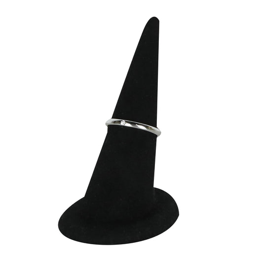 52 D Shape Platinum Diamond Ring