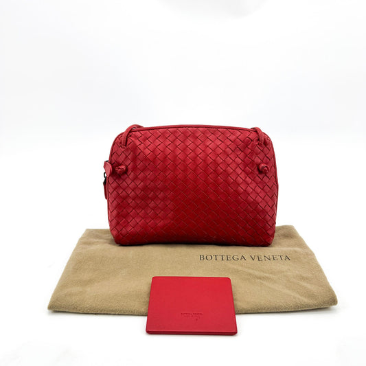 Bottega Veneta Intrecciato Nord Crossbody Bag Red