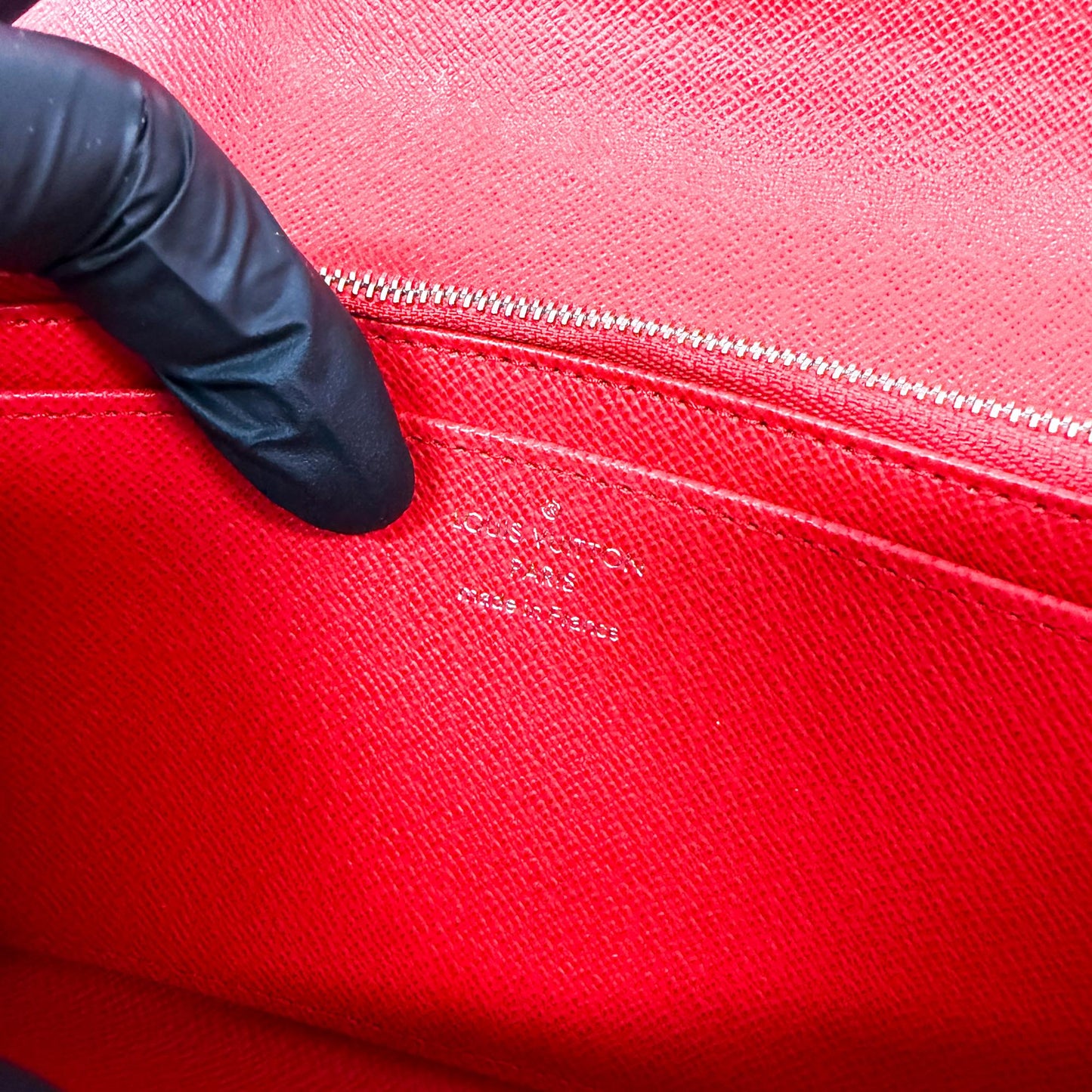 Louis Vuitton Epi Twist Chain Wallet Red Silver Hardware