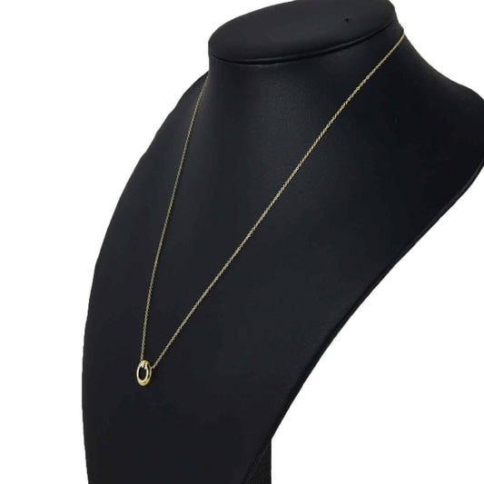 Onyx Diamond Circle Necklace