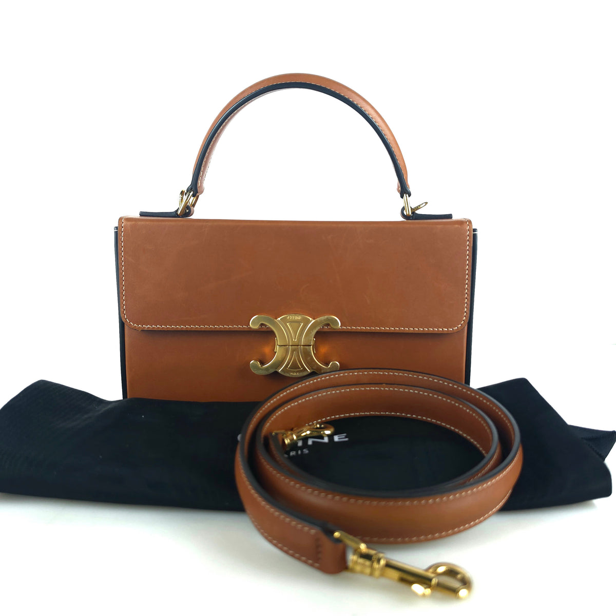 Natural Calfskin Box Triomphe Tote Bag Shoulder Bag 199993