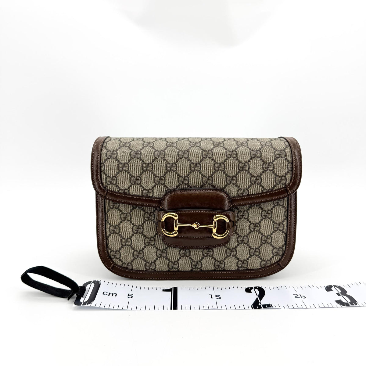 Gucci Horsebit 1955 Mini Crossbody Bag Beige Ebony