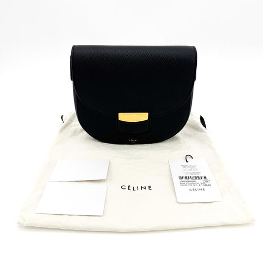 Celine Trotter Small Crossbody Bag Black Gold Hardware