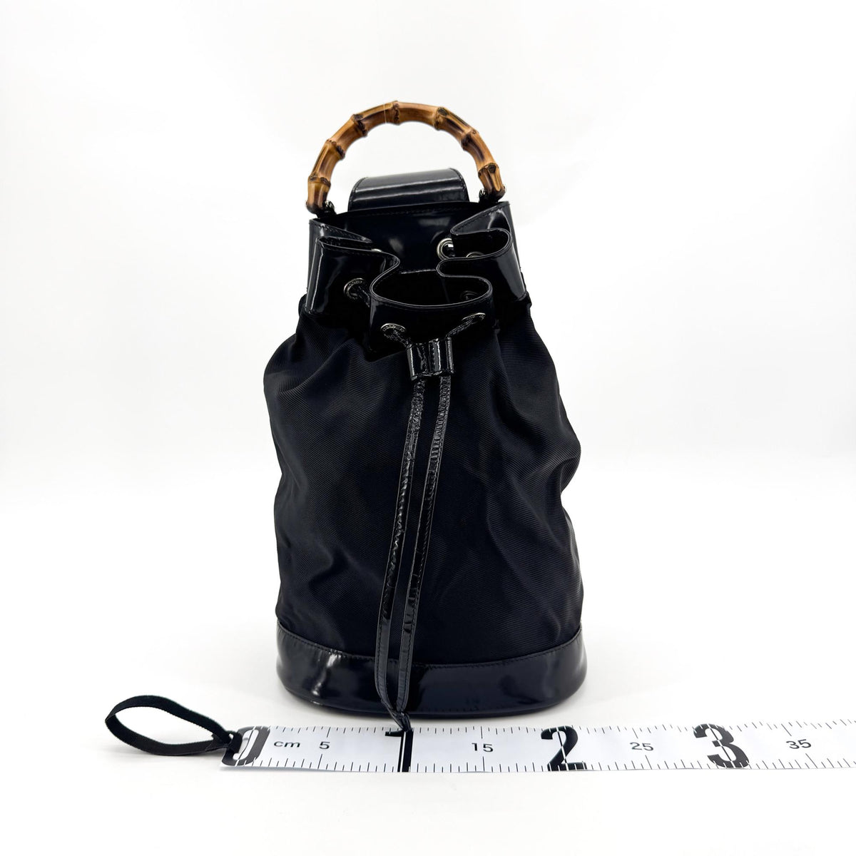 Gucci Bamboo Nylon Mini Backpack Black