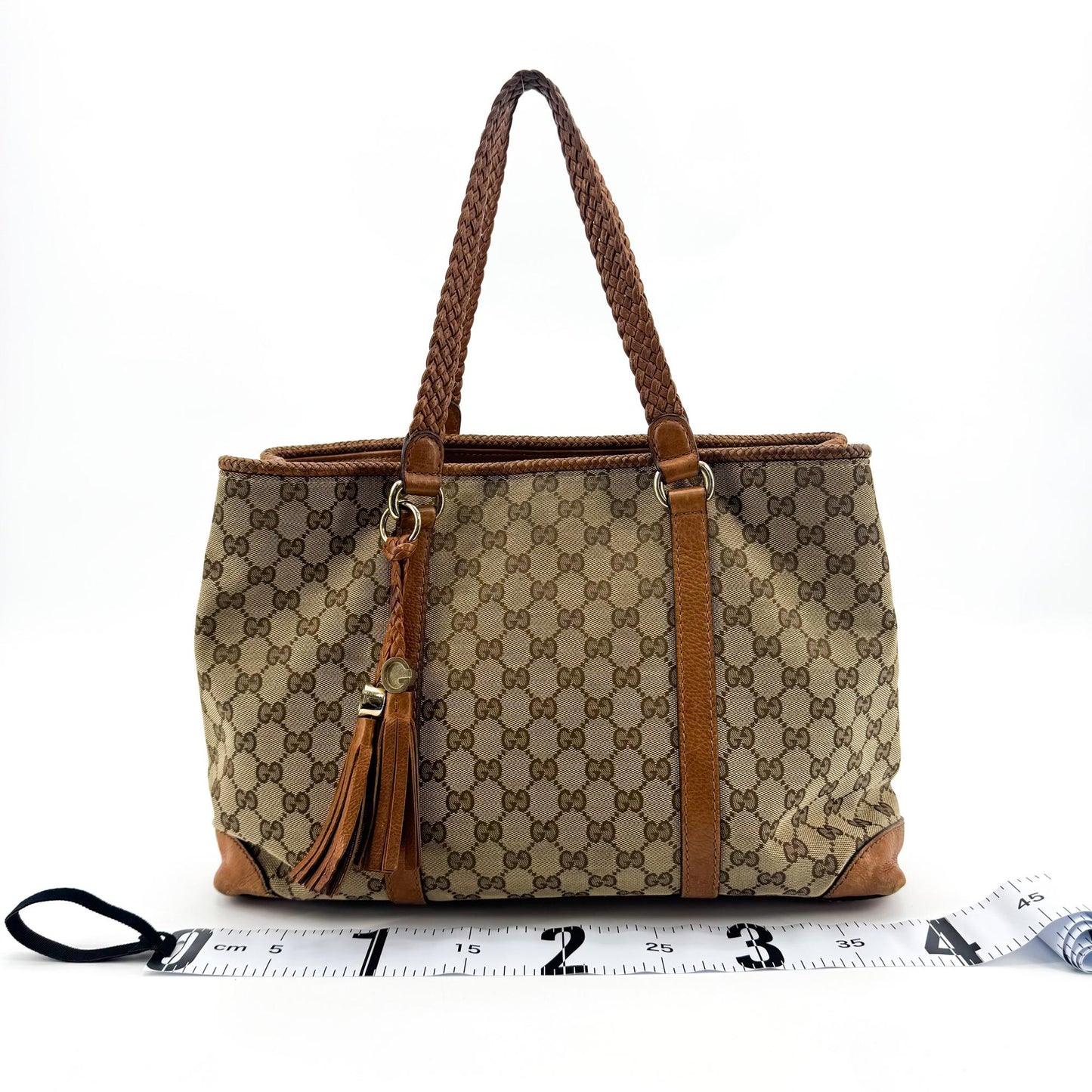 Gucci GG Canvas Bella Tote Bag Brown Beige