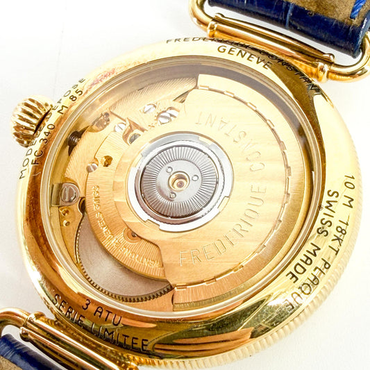 フレデリック・コンスタント クラシック パワーリザーブ GMT ゴールド ブルー ストラップ