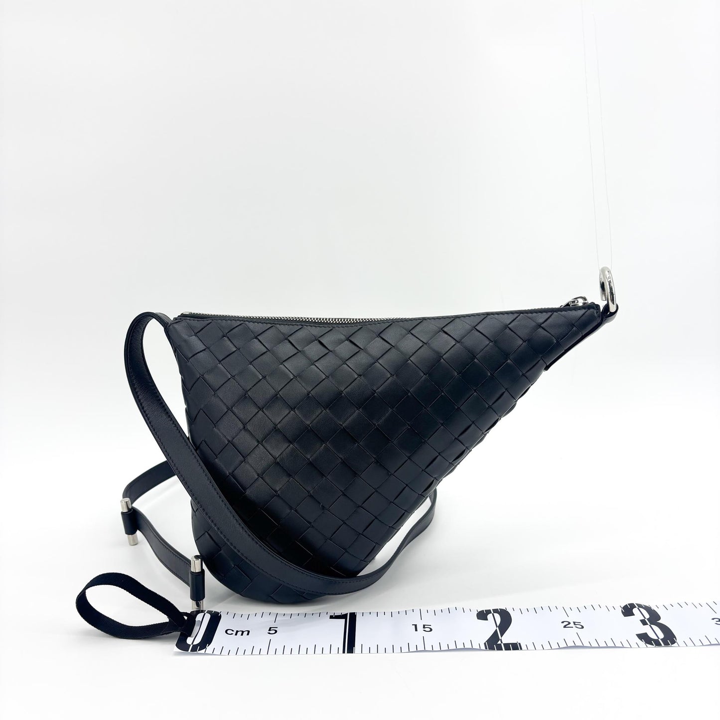 Bottega Veneta Intrecciato Vic Shoulder Bag Black