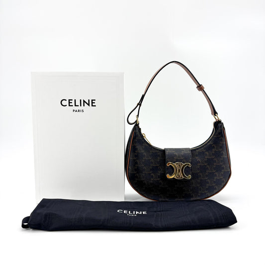 Sac Ava Triomphe en toile Triomphe et cuir de veau souple Tan
