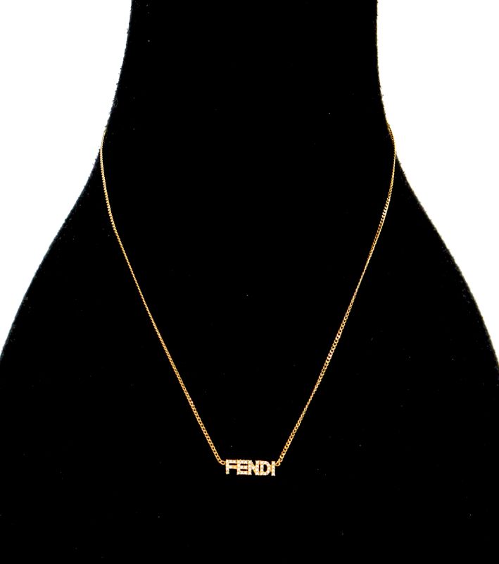 Fendi Cubic FENDI Gold Necklace