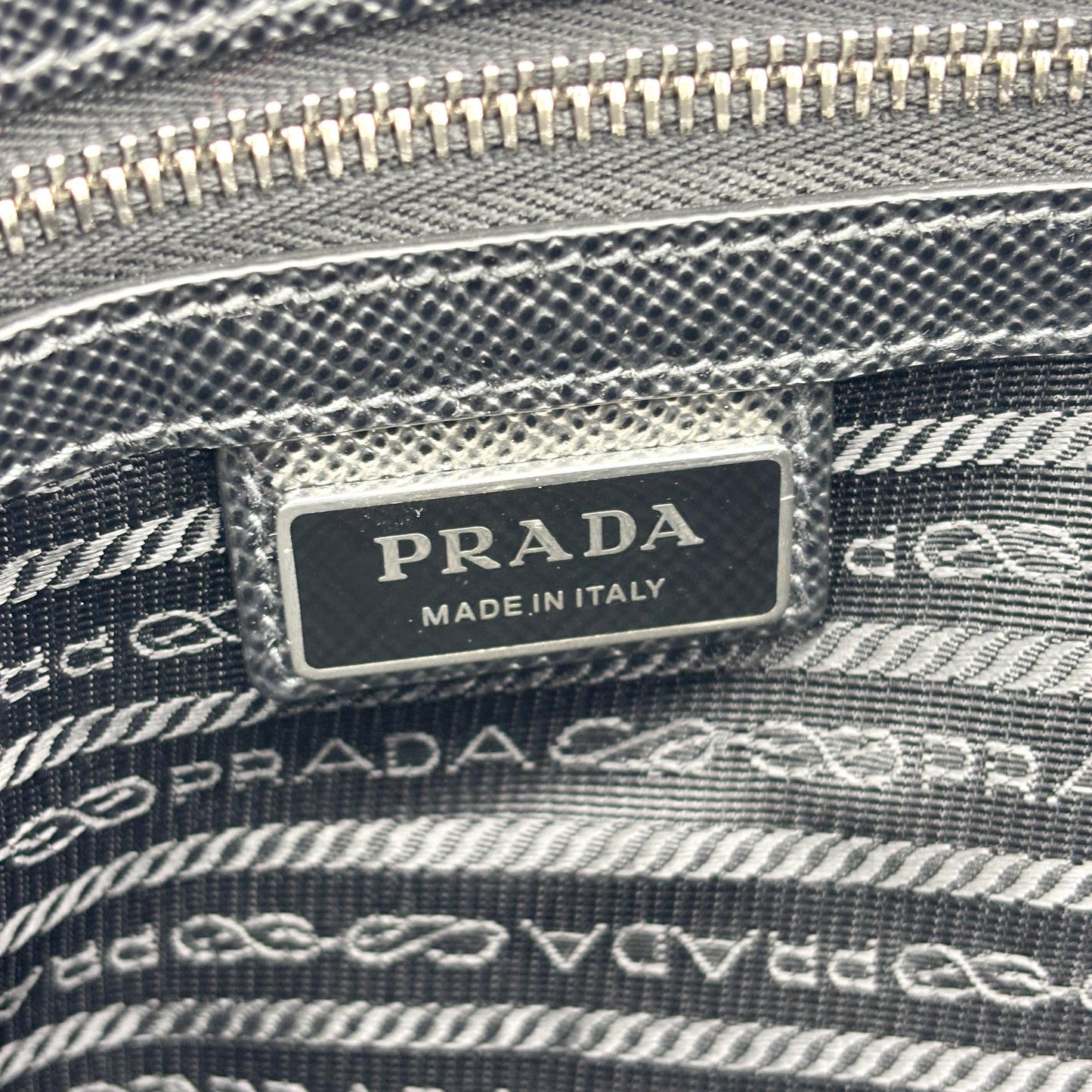 Prada Saffiano Leather Tote Bag Baltico Navy