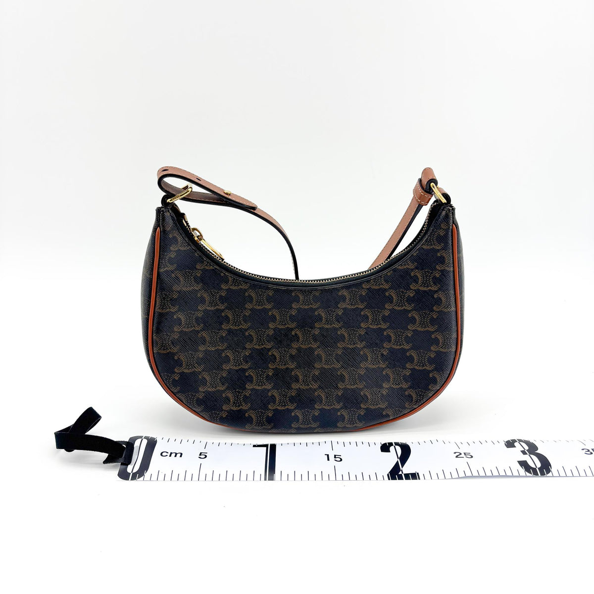Sac Ava en toile Triomphe Celine marron clair