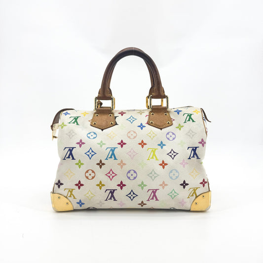 Louis Vuitton Monogram Multicolor White Speedy 30