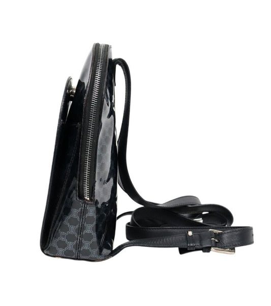 Celine Black PVC Macadam Backpack