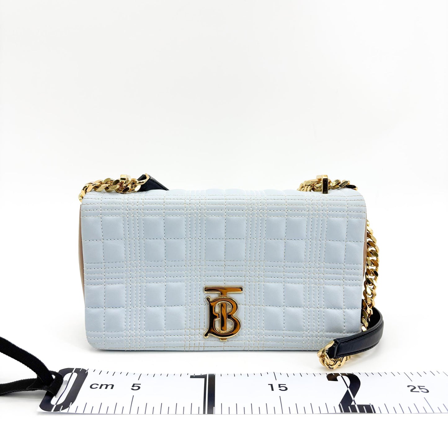 Burberry Small Quilted Leather Lola Bag Sky Blue
