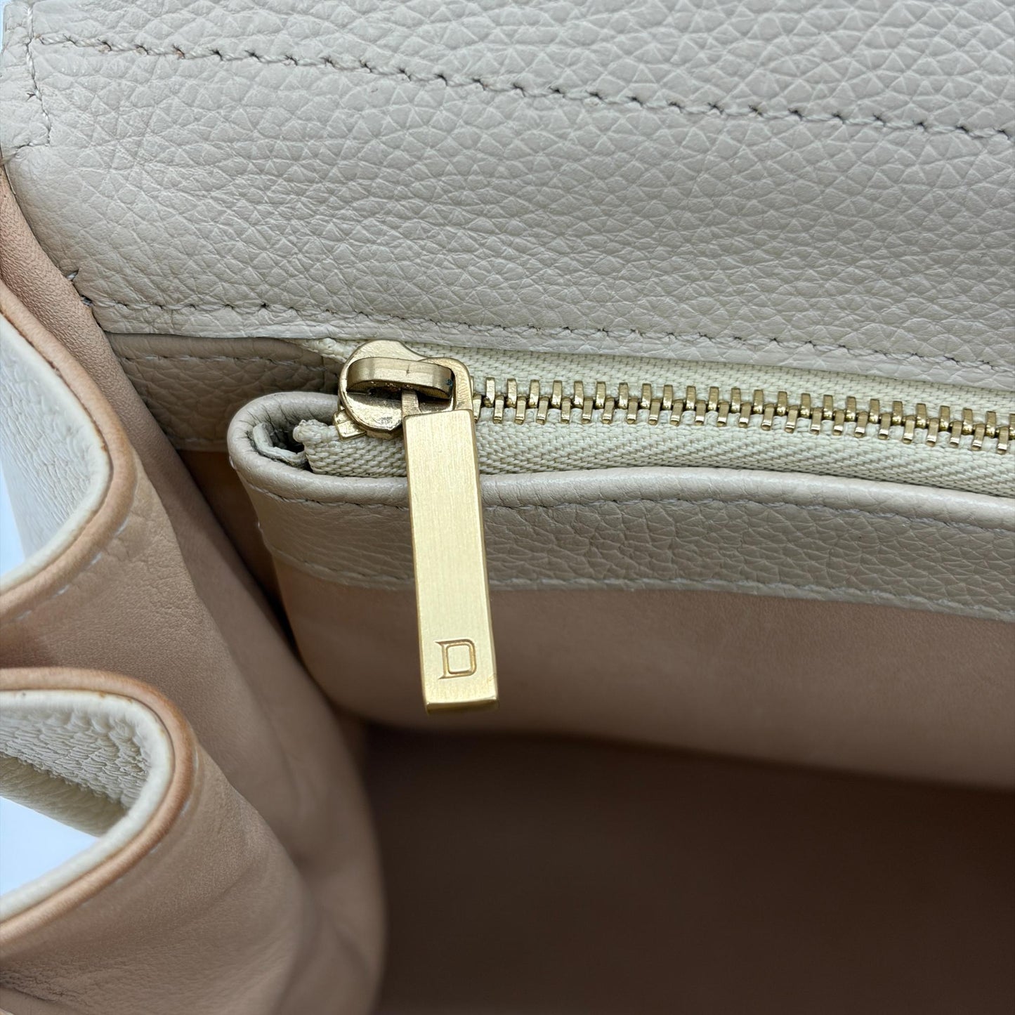 Delvaux Brillant MM Rodeo Calf Beige Gold Hardware