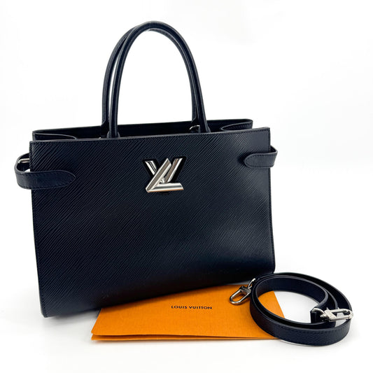 Louis Vuitton Epi Twist Tote Bag PM Indigo Silver