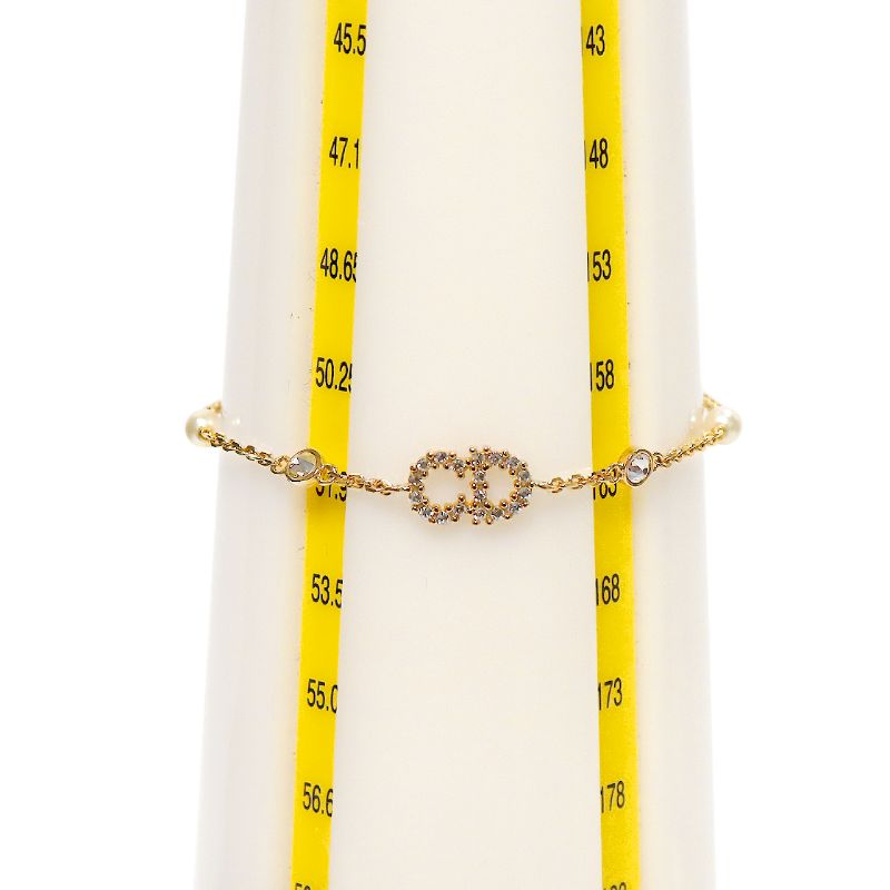 Dior Cubic Claire D Rune Gold Bracelet