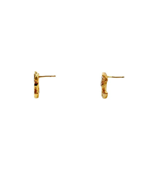 Chanel Crystal Floral Earrings