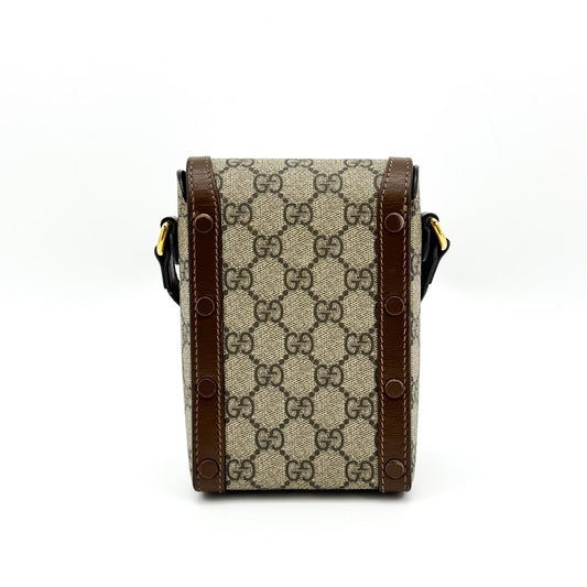 Gucci Horsebit 1955 Mini Crossbody Bag Beige Brown