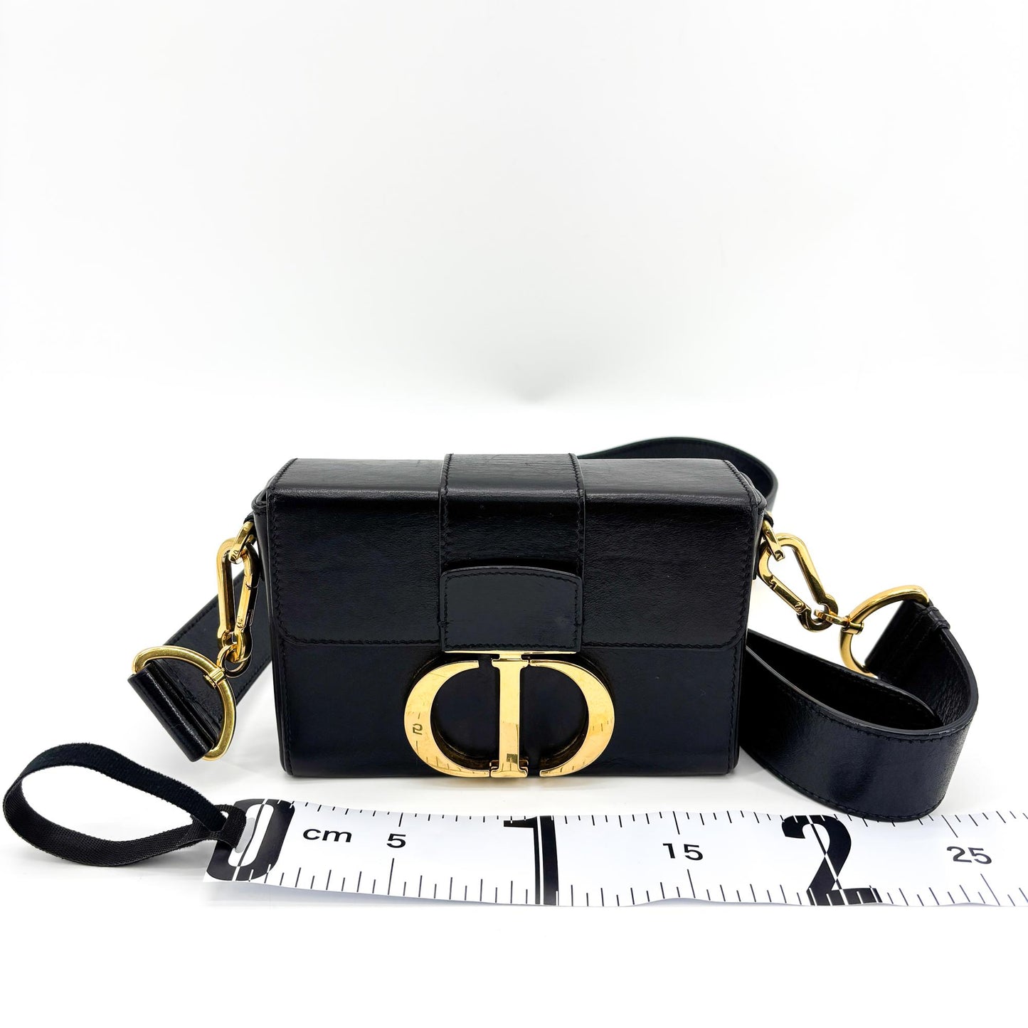 Dior 30 Montaigne Box Bag Black Box Calfskin