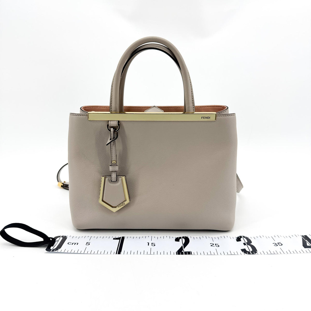 Fendi Petit Toujours Crossbody Tote Bag Grayish Beige