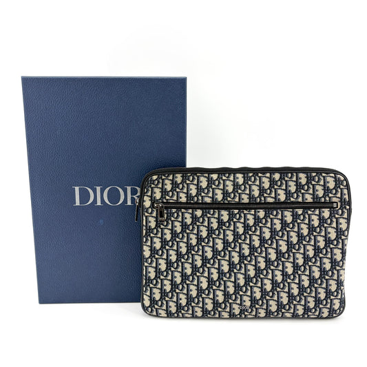 Dior Oblique A4 Document Holder Navy